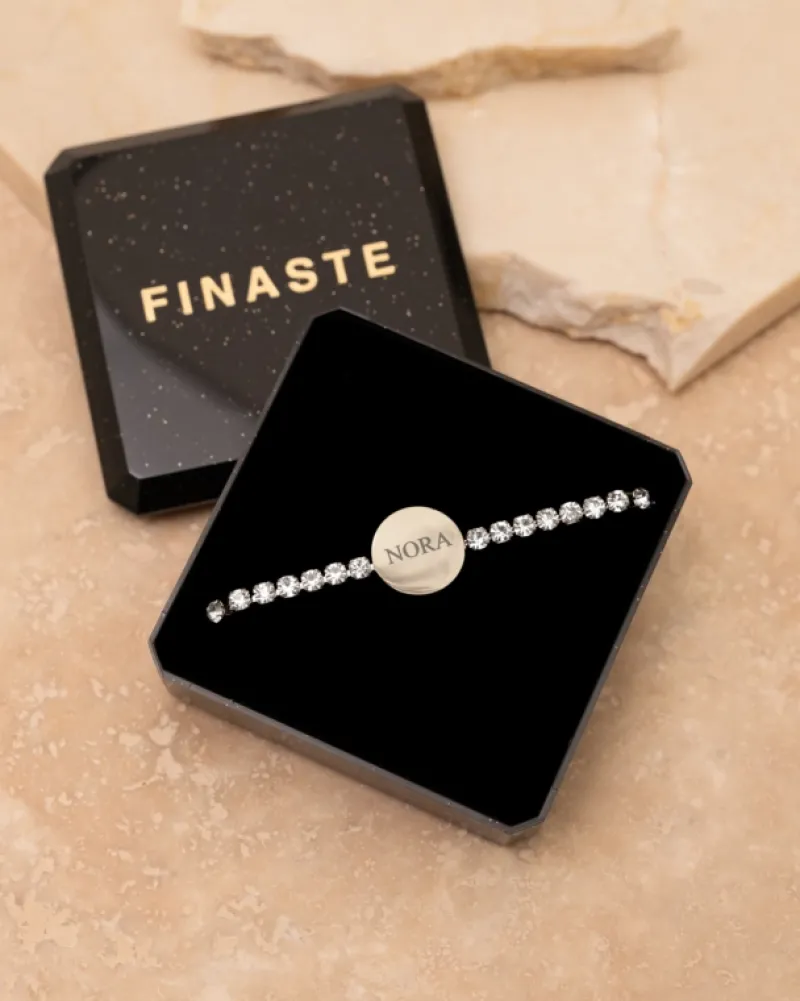 Finaste Graveerbare tennis ketting New