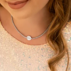 Finaste Graveerbare tennis ketting New