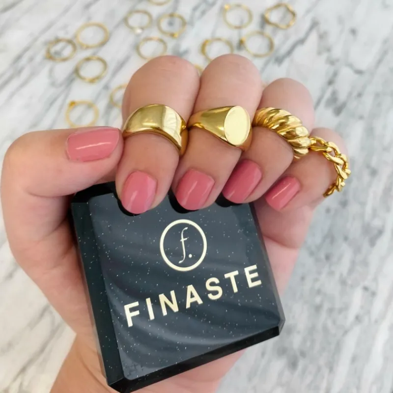 Finaste Grote zegelring goud kleurig Clearance