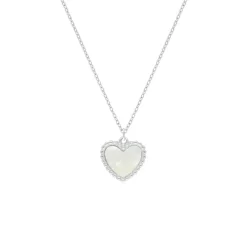 Finaste Hartjes ketting parelmoer Outlet