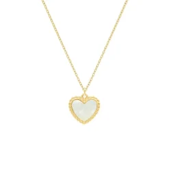Finaste Hartjes ketting parelmoer goudkleurig Outlet