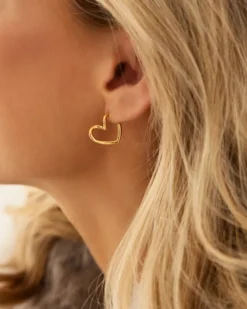 Finaste Hartjes oorringetjes kleur goud Discount