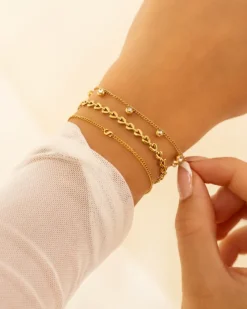 Finaste Heart chain bracelet goldplated Fashion