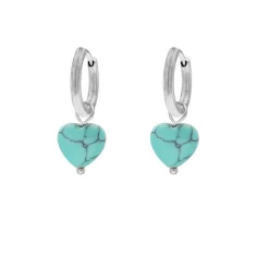 Finaste Heart earrings turquoise Outlet