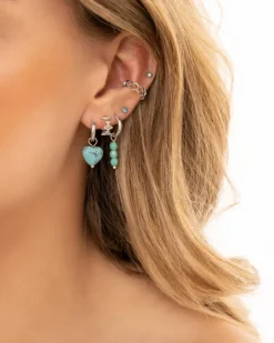 Finaste Heart earrings turquoise Outlet