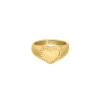 Finaste Heart Zegelring Goudkleurig Sale