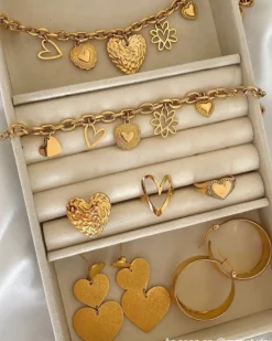 Finaste Heart Zegelring Goudkleurig Sale