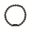 Finaste Heren kralen armband met naam bruin Fashion