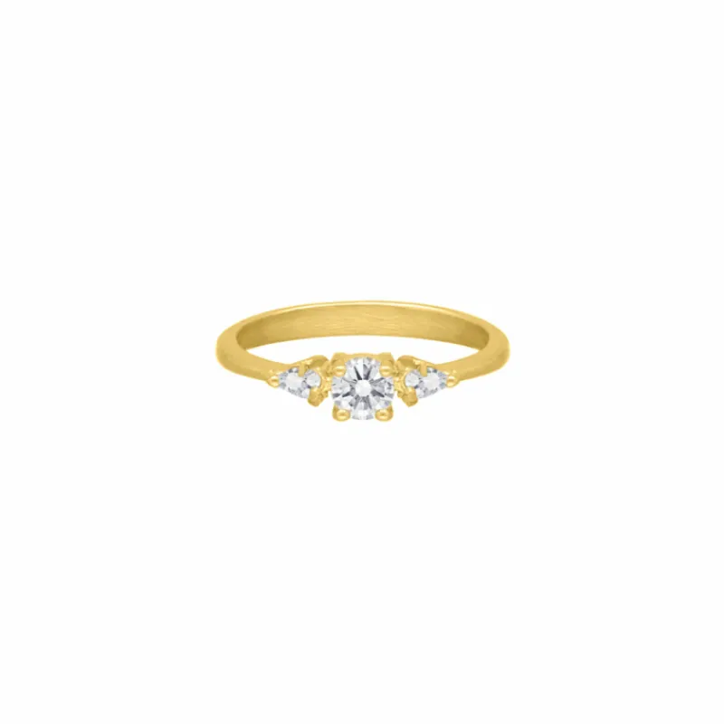 Finaste High class stone ring goudkleurig New