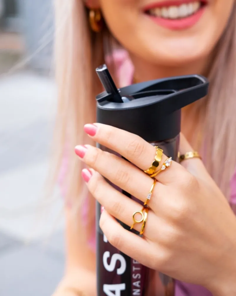 Finaste High class stone ring goudkleurig New