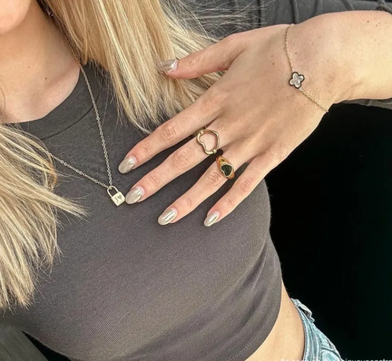Finaste Influencer heart ring goudkleurig Outlet