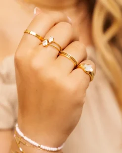 Finaste Influencer ring drop goudkleurig Best
