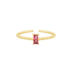 Finaste Influencer ring glam dark pink goudkleurig New
