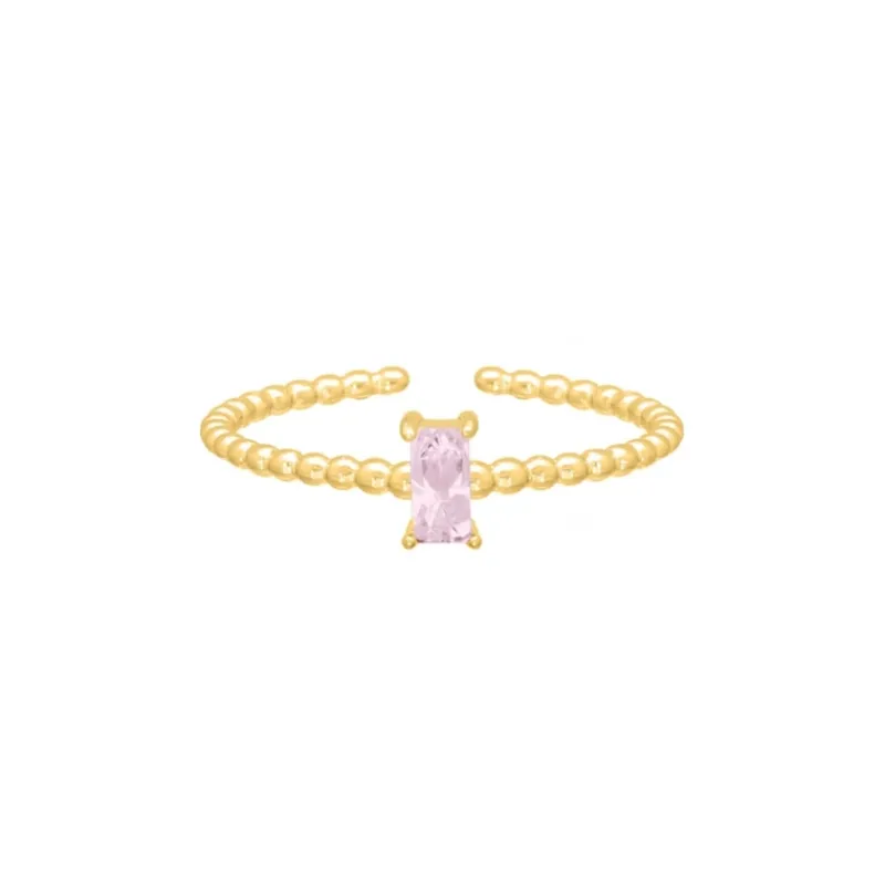 Finaste Influencer ring glam pink goudkleurig Sale