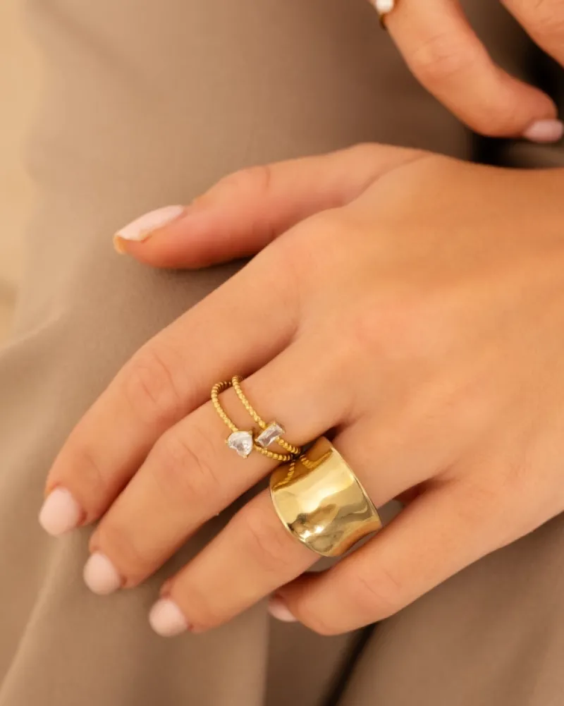 Finaste Influencer ring heart goudkleurig Online