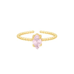 Finaste Influencer ring lichtroze goudkleurig New