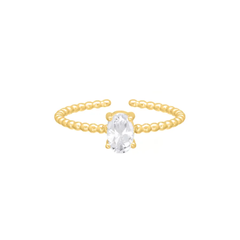 Finaste Influencer ring oval goudkleurig Hot