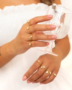 Finaste Influencer ring oval goudkleurig Hot