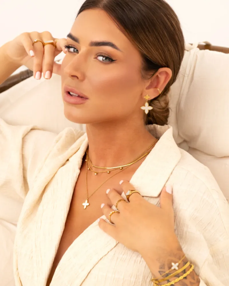 Finaste Influencer ring oval goudkleurig Hot