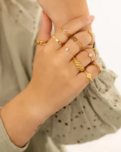 Finaste Influencer ring oval goudkleurig Hot