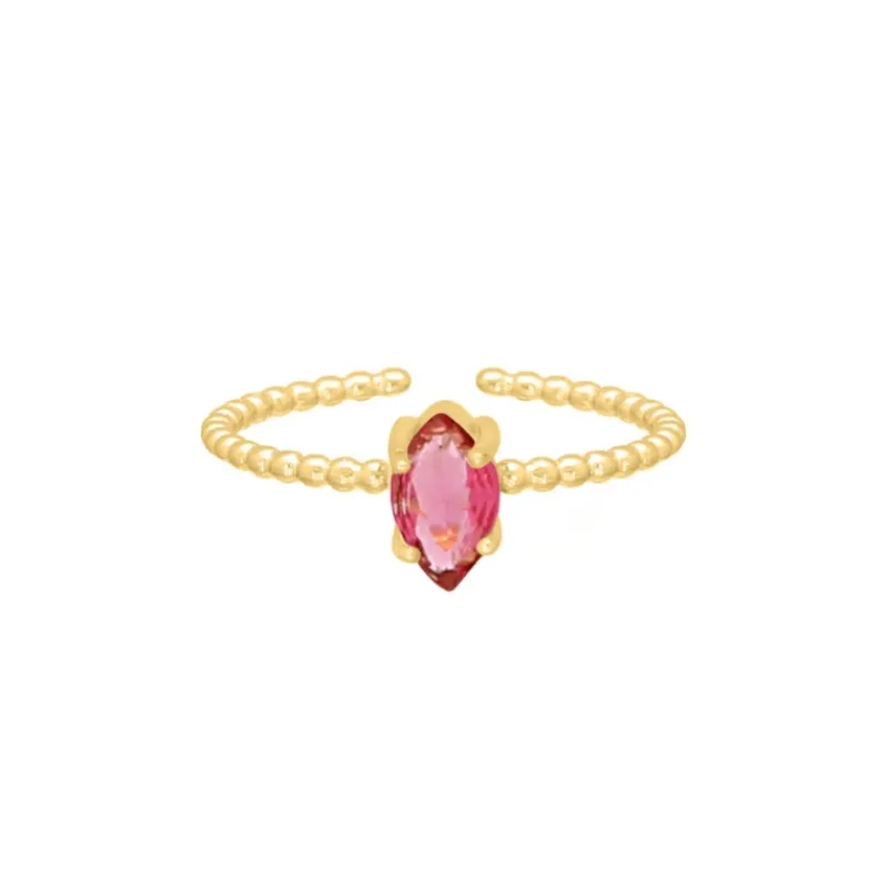 Finaste Influencer ring roze goudkleurig Clearance