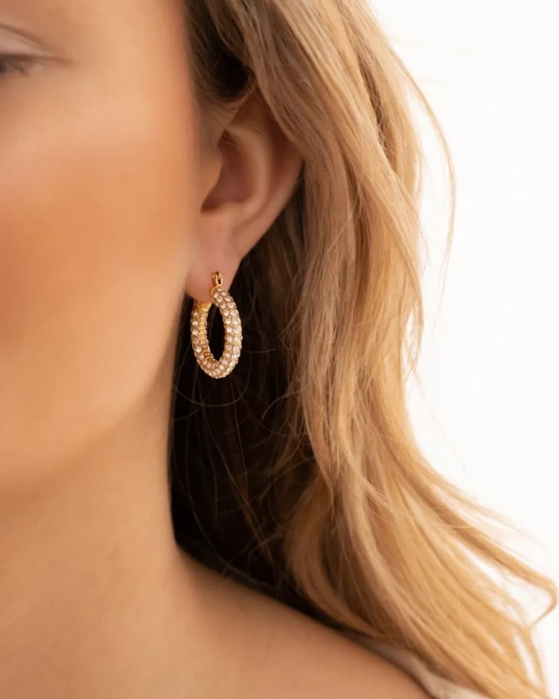 Finaste Influencer stone earrings goldplated Best