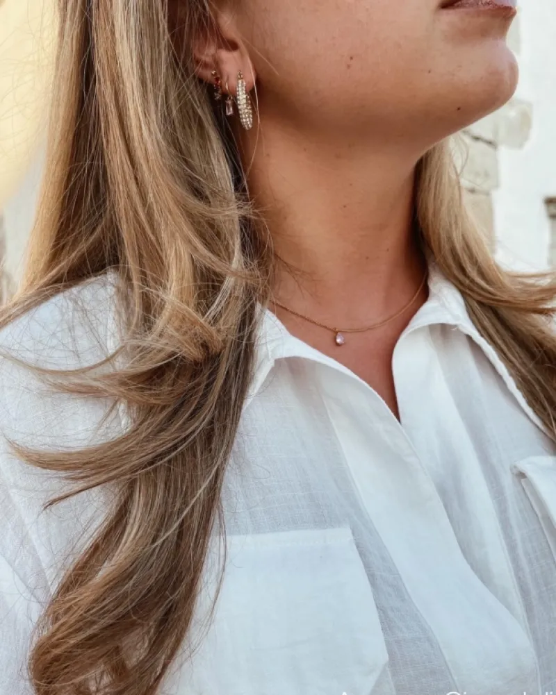 Finaste Influencer stone earrings goldplated Best