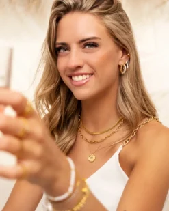 Finaste Influencer stone earrings goldplated Best