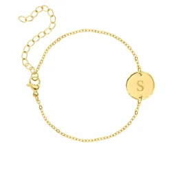 Finaste Initial Armband Coin Goud Kleurig Hot