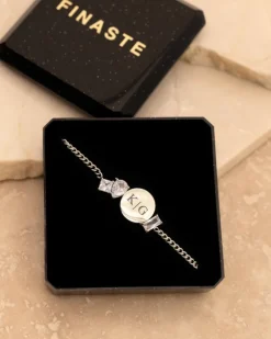 Finaste Initial armband high-end stones Clearance