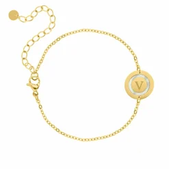 Finaste Initial armband luxury kleur goud Best