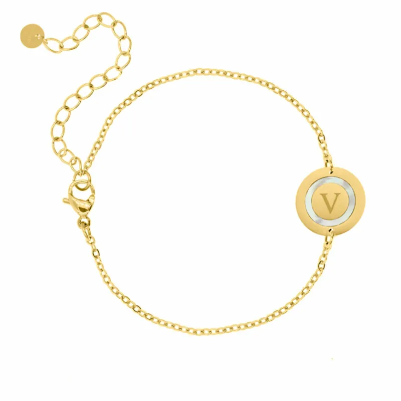Finaste Initial armband luxury kleur goud Best