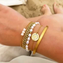 Finaste Initial armband luxury kleur goud Best