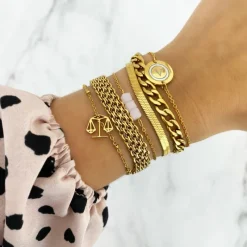 Finaste Initial armband luxury kleur goud Best