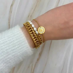 Finaste Initial armband luxury kleur goud Best