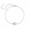 Finaste Initial armband met ovaal muntje Fashion