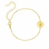 Finaste Initial Armband Mini Coin Goud Kleurig Best