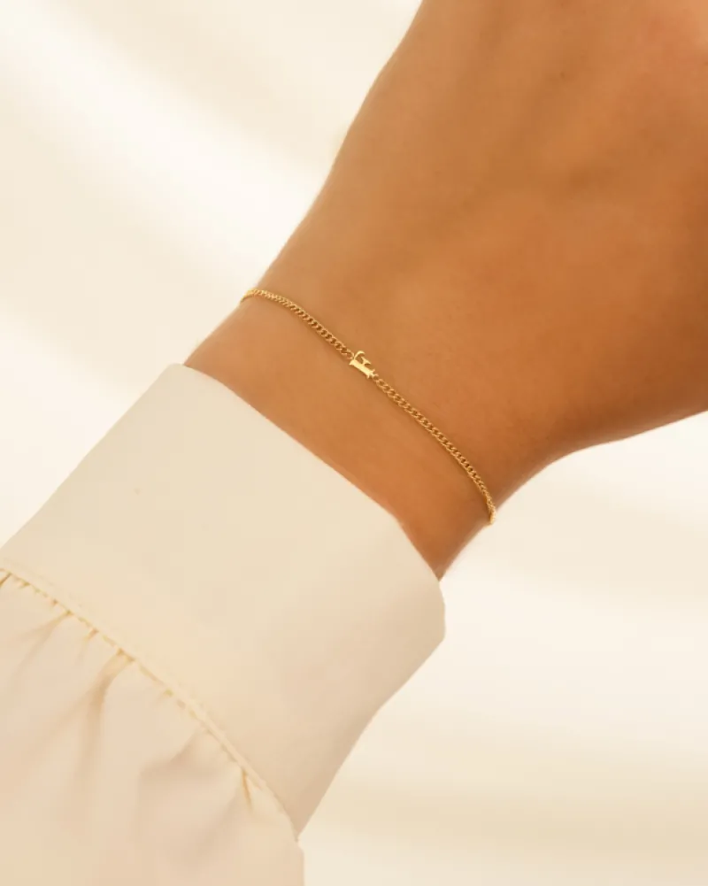 Finaste Initial bracelet mini goldplated New