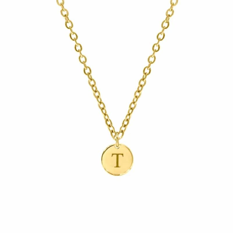 Finaste Initial Coin Ketting Goud Kleurig Best