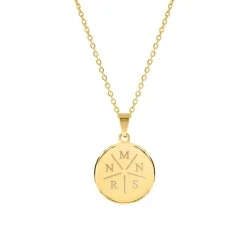 Finaste Initial ketting 5 letters goudkleurig Hot