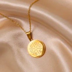 Finaste Initial ketting 6 letters goudkleurig Clearance