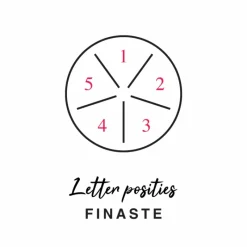 Finaste Initial ketting 5 letters goudkleurig Hot