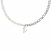 Finaste Initial ketting chain & pearl Outlet