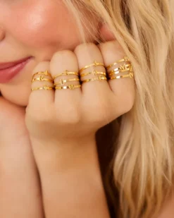 Finaste Initial ring mini goldplated Clearance