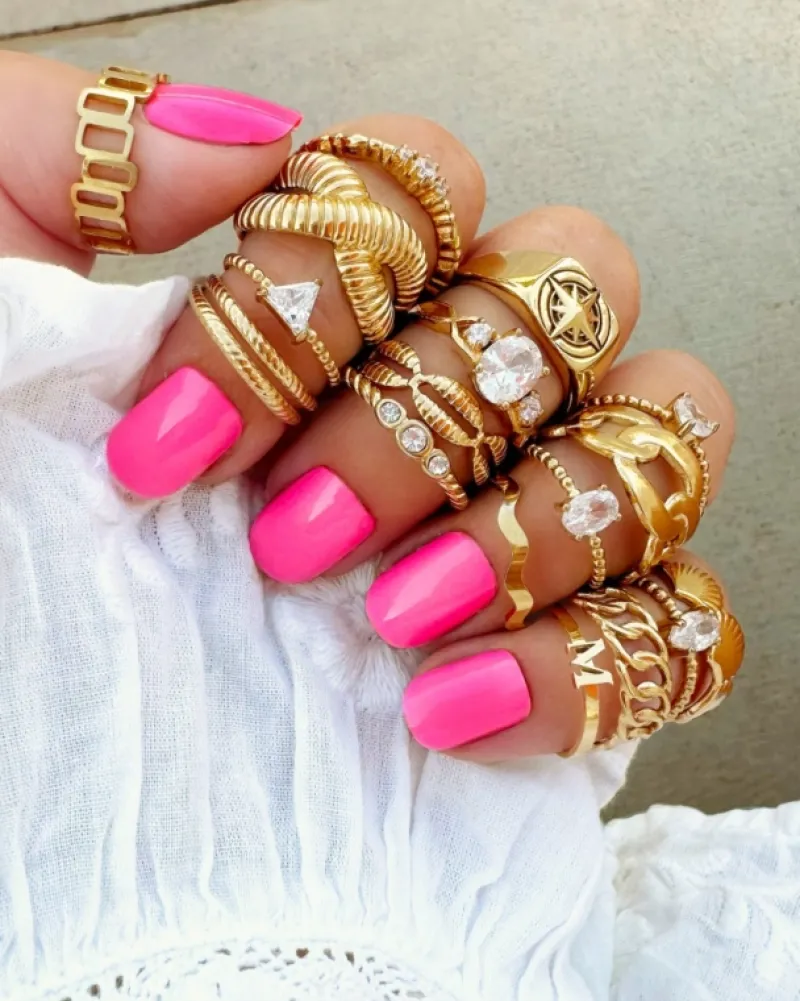 Finaste Initial ring mini goldplated Clearance