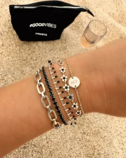 Finaste 2 initialen armband klein muntje Outlet