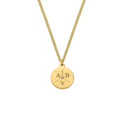 Finaste Ketting 3 initials exclusive goudkleurig Fashion