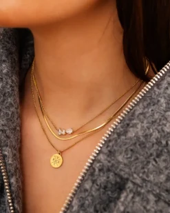 Finaste Ketting 4 initials exclusive goudkleurig Best