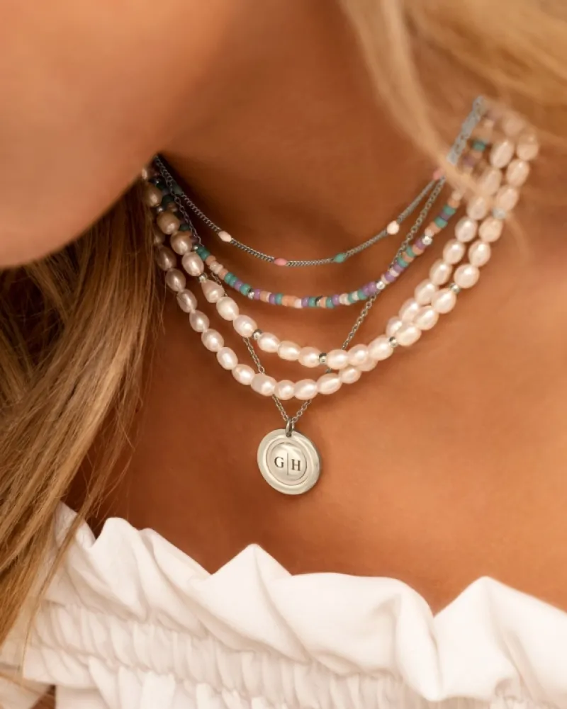 Finaste Ketting 2 initials luxury Hot