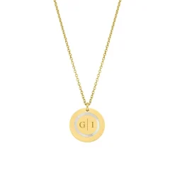 Finaste Ketting 2 initials luxury kleur goud Sale